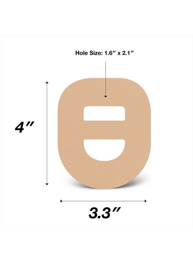 Adhesive Patch for Omnipod with Strap - Pack of 25 (Tan)