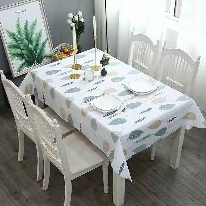 PEVA Waterproof Tablecloth 137x183 cm Rectangle Table Cover Modern Geometric Pattern for Dining Room Kitchen Decorative Daily Use Easy Wipe Clean