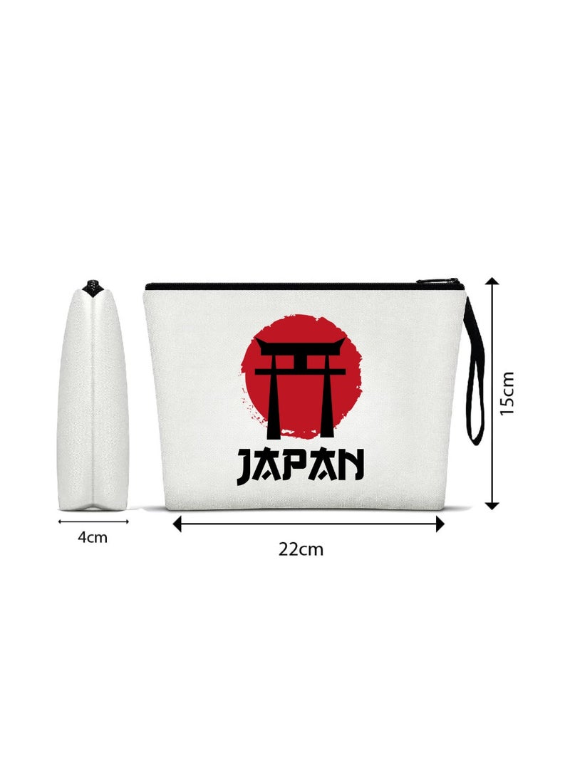 برينت شوب فور مي حقيبة مستحضرات التجميل اليابانية - منظم مكياج قابل لإعادة الاستخدام وصديق للبيئة - مثالية للسفر والاستخدام اليومي والناجين - حقيبة مكياج مثالية بتصميم مطبوع للنساء - Image 2