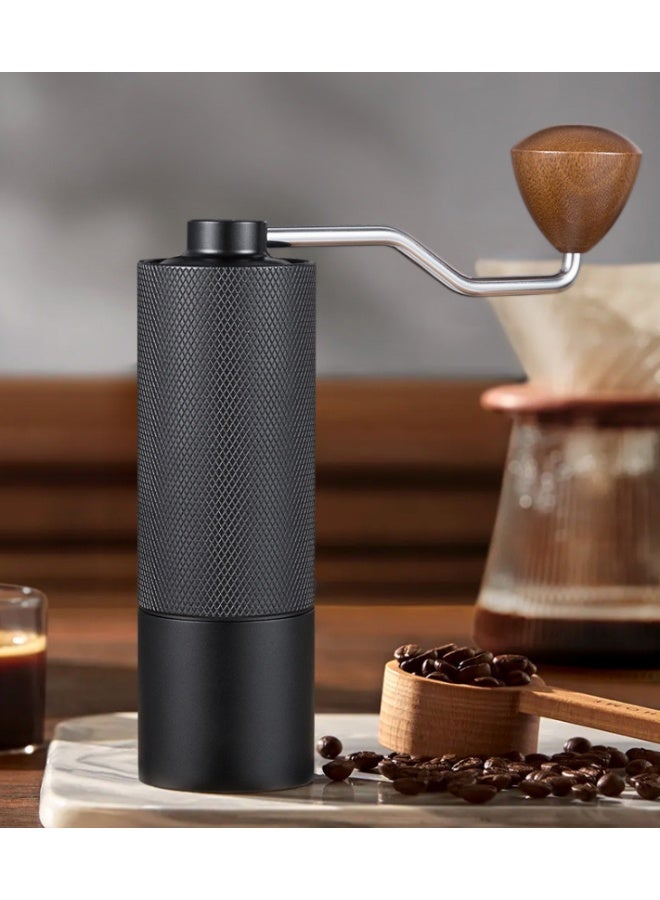 TIMEMORE Manual coffee grinder with CNC stainless steel conical burrs, adjustable internal settings, dual bearing positioning, suitable for travel, camping, gifts (black 7-speed upgraded version) - Image 1