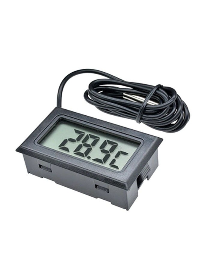 Mini Digital LCD Thermometer Temperature Monitor with 2M External Probe for Fridge Freezer Refrigerator Aquarium，Digital Hygrometer Thermometer Gauge，Black - Image 3