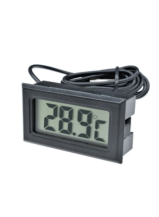 Mini Digital LCD Thermometer Temperature Monitor with 2M External Probe for Fridge Freezer Refrigerator Aquarium，Digital Hygrometer Thermometer Gauge，Black - Image 4