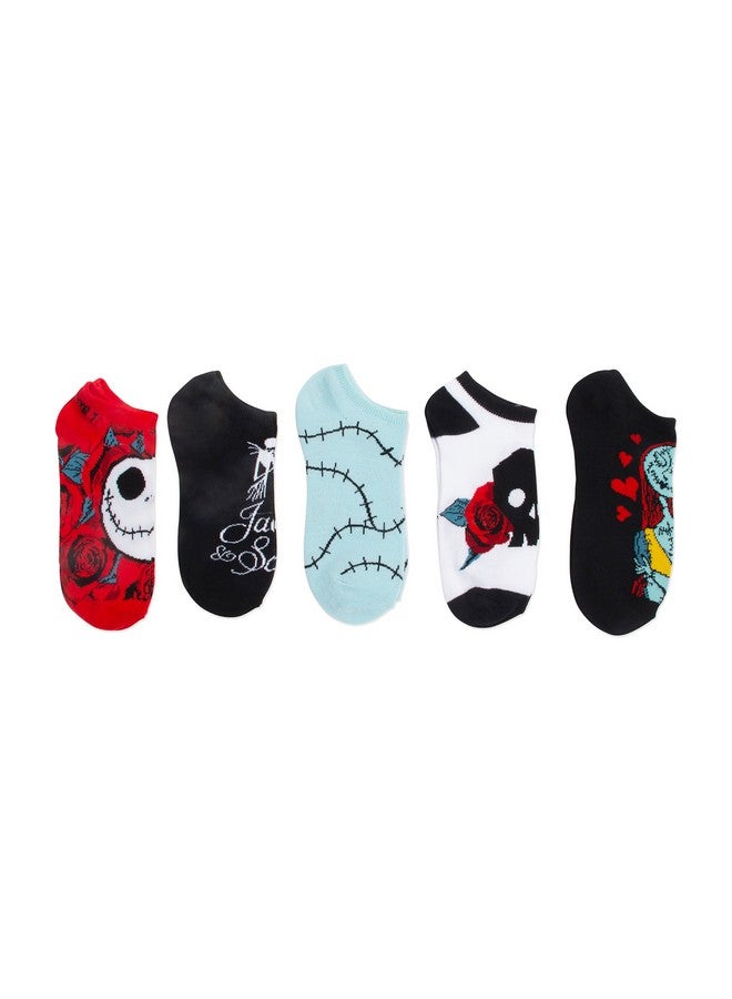 Disney womens Nightmare Before Christmas 5 Pack No Show Casual Sock, Black Primary, 9 11 US - Image 4