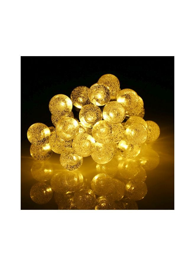 شريط إضاءة على شكل كرات كريستالية يعمل بالطاقة الشمسية أصفر 6.3متر - Image 4