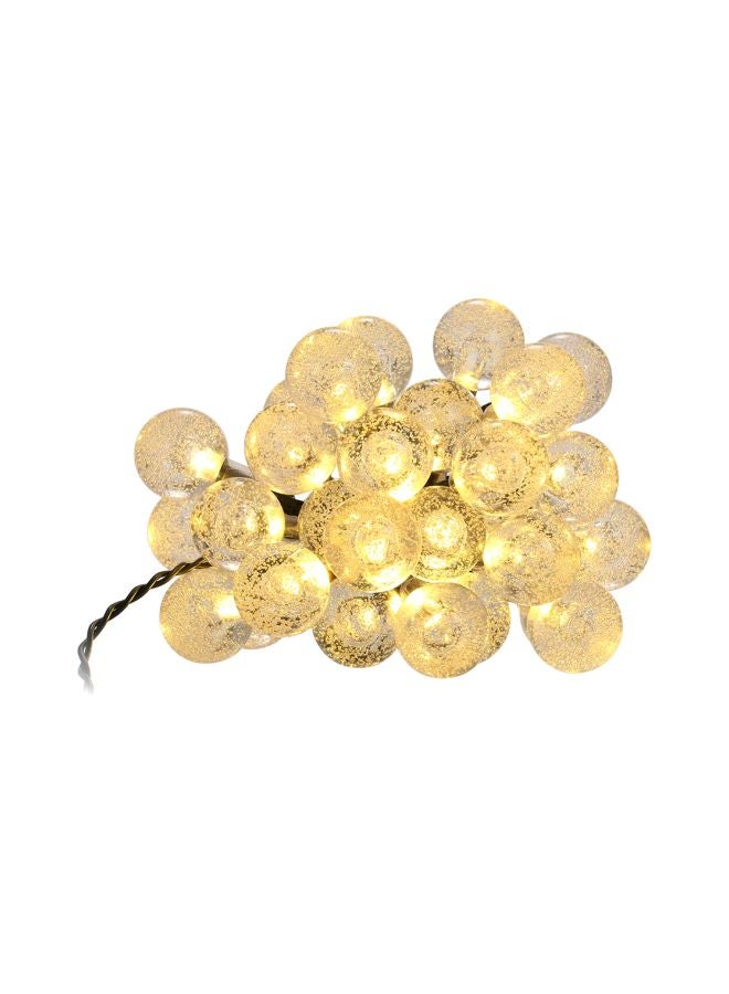 شريط إضاءة على شكل كرات كريستالية يعمل بالطاقة الشمسية أصفر 6.3متر - Image 1