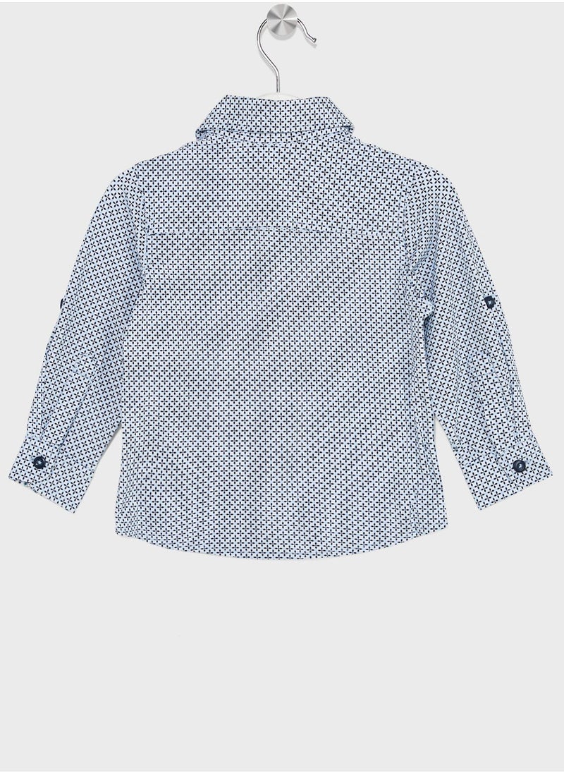 Nautinati - Nauti Nati Boys Navy Blue Standard Opaque Printed Casual Shirt - Image 1