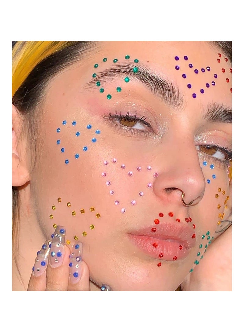 SOLARAE 3120pcs Crystal Gem Stickers Crystal Rhinestone Stickers Self-Adhesive Bling Jewels Sticker for Face Eyes Nails Body Makeup Festival Kids DIY Craft Cards Embellishment Diamond Decoration - Image 2