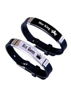 Couple Bracelets Magnetic for him and her, Matching Bracelet Gift for Men Women Husband Wife Couples Boyfriend Girlfriend Lover Best Friend His Her Beads, Metal, Stainless, Steel, Leather, Strip, Rope