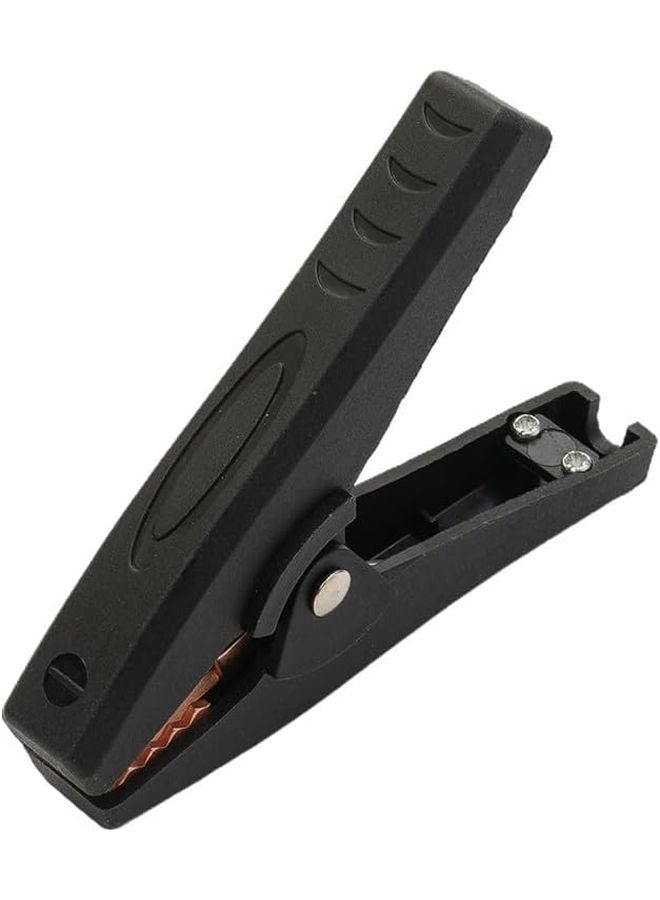 Red Black 90mm 100A Insulated Car Battery Clips with PVC Test Connectors 2 Pack - Image 3