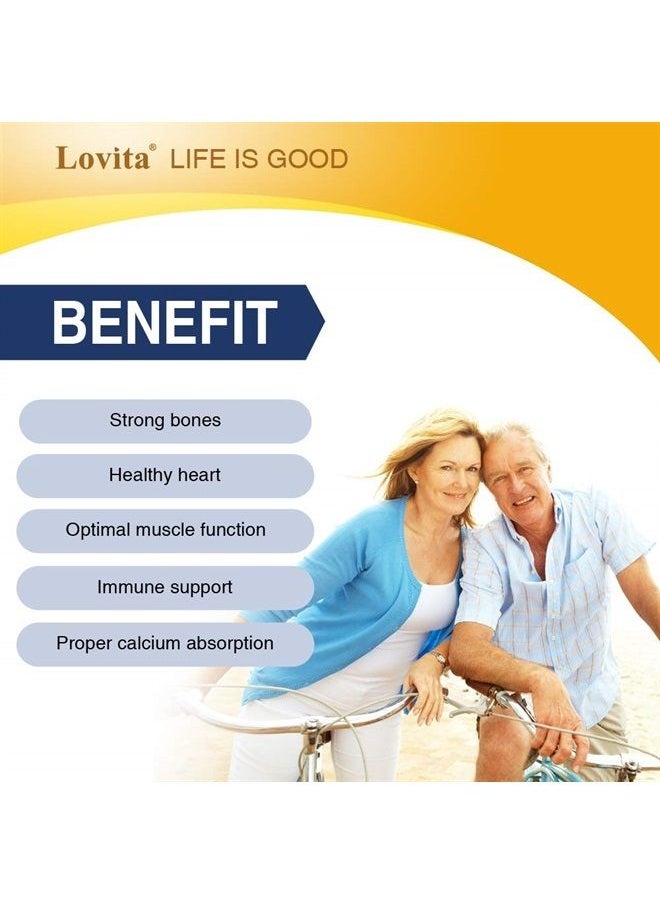 Lovita - Vitamin K2 + D3, 400 IU Vegan Vitamin D3 & 120 mcg Vitamin K2 (MK-7), 2 in 1 Formula, Immune Vitamin Complex, Supports Your Heart, Teeth and Immune Function, 30 Vegetarian Capsules - Image 1