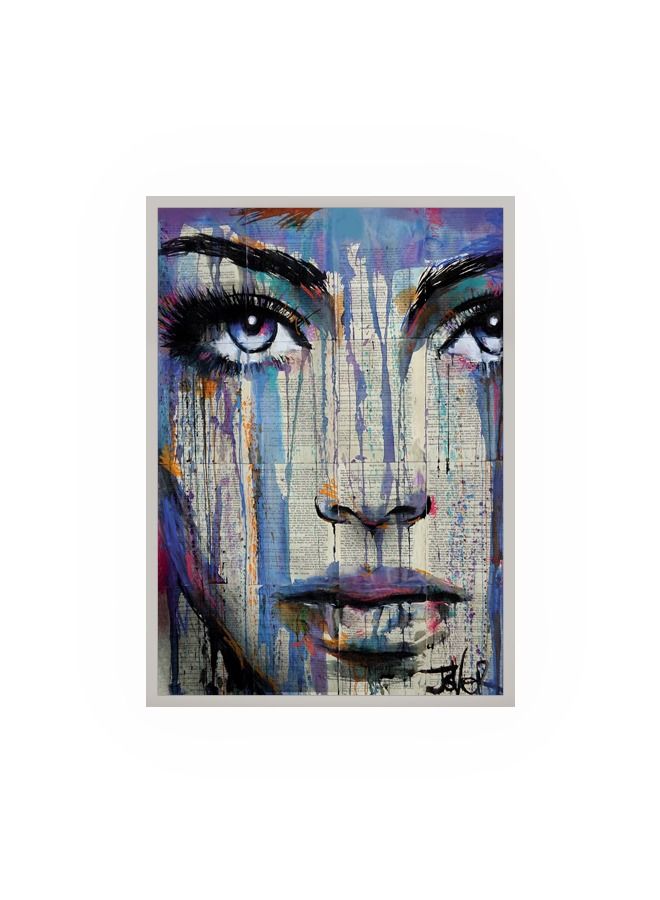 Marktna Canvas Wall Art For Wall Decoration Woman Design With a Hollow Silver Frame Size 120x80cm One Piece - Image 2