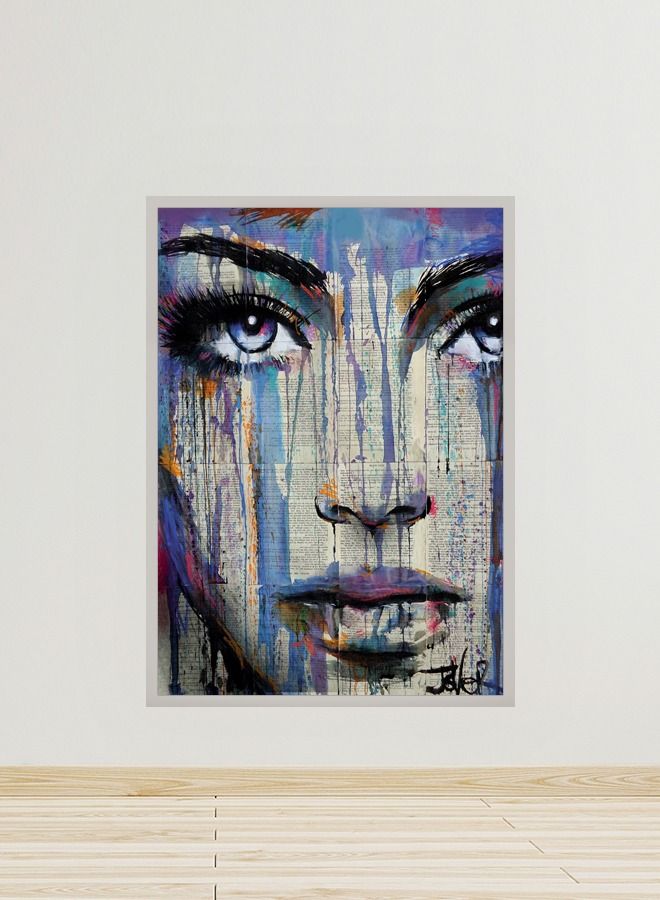 Marktna Canvas Wall Art For Wall Decoration Woman Design With a Hollow Silver Frame Size 120x80cm One Piece - Image 1