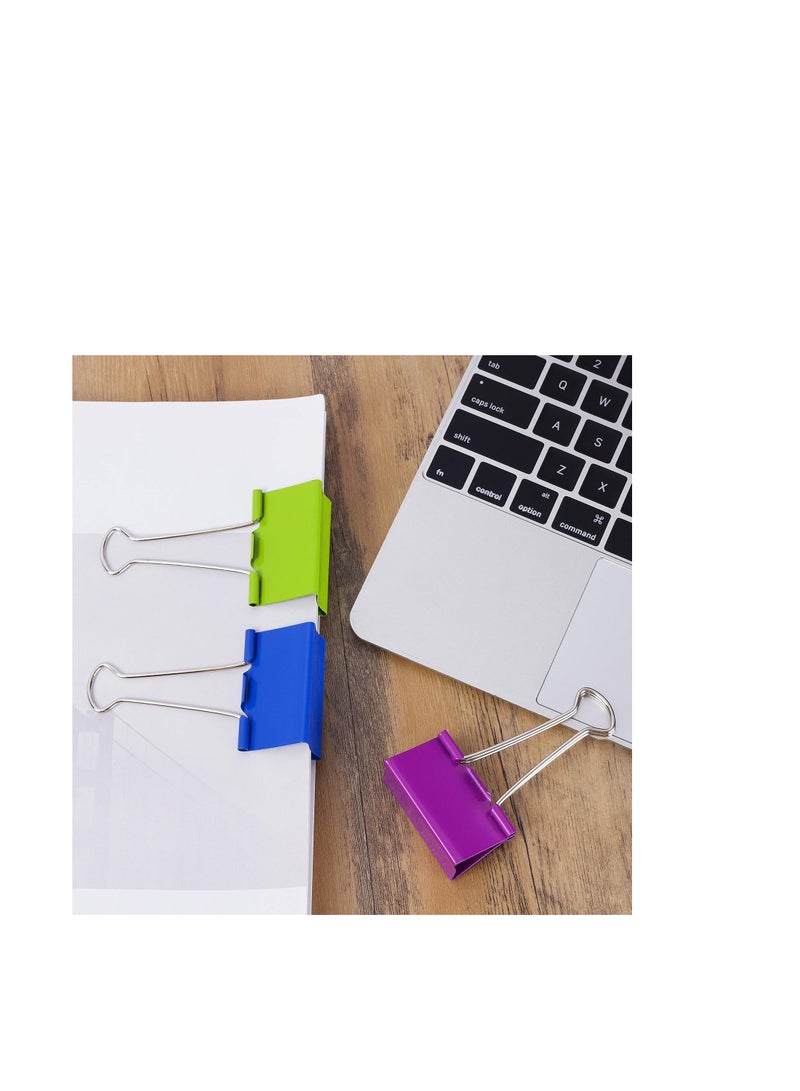 Terabyte Large Binder Clips, 2 Inch, 12 Pack, Assorted Color, Binder Clips Extra Large, Big Binder Clips, Large Paper Clip, Large Paper Clamps, Binder Clamps, Large Binder Clips, Large Clip - Image 4
