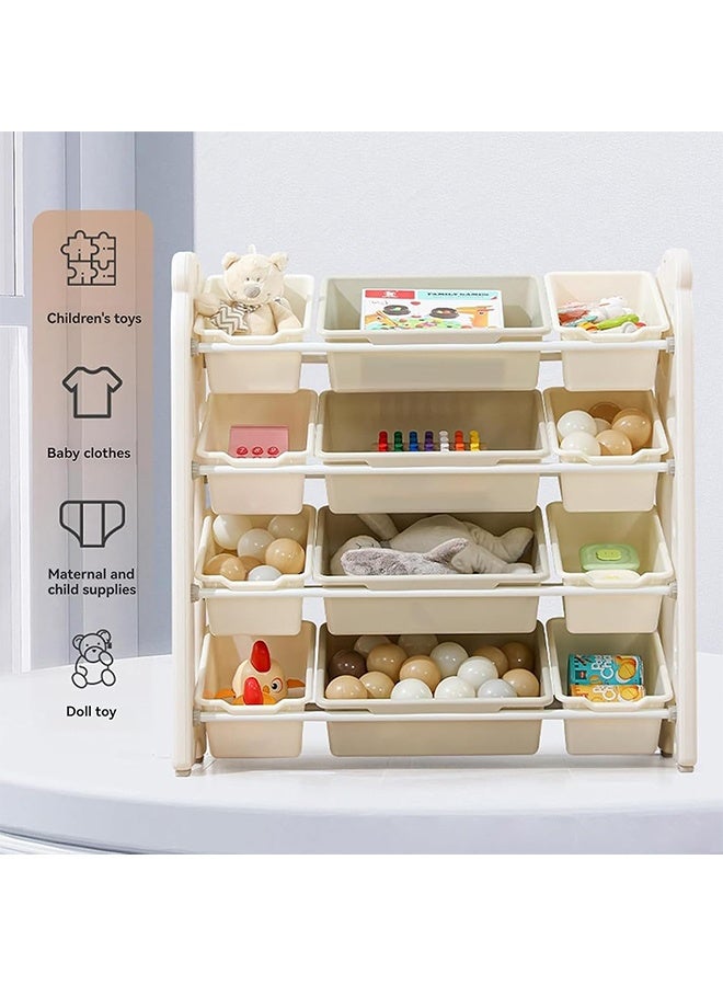 بيوينتي لعبة كبيرة للأطفال لعبة مربع قابلة للإزالة مربع سيارة لعبة للأطفال لعبة مربع رف غرفة ألعاب للأطفال لعبة مربع رف ( أبيض - ب ) - Image 3