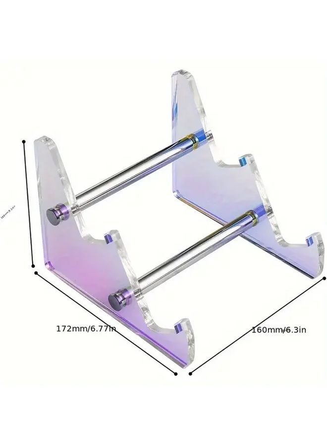 Rainbow 1 Layer Acrylic Keyboard Stand Modern Multi Tier Display Holder For Mechanical Keyboards - Image 4