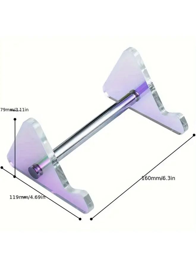 Rainbow 1 Layer Acrylic Keyboard Stand Modern Multi Tier Display Holder For Mechanical Keyboards - Image 1