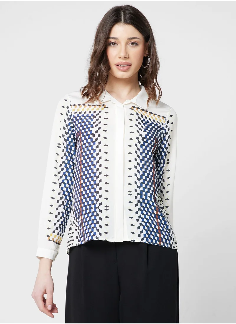 ايلا Printed Button Down Shirt