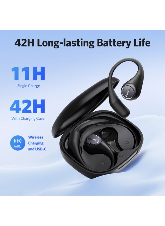 إيرفن سماعات EarFun OpenJump بتصميم مفتوح للأذن، سماعات لاسلكية بخطاف أذن مريح، صوت Hi-Res مع دعم LDAC، 4 ميكروفونات ENC للمكالمات، حتى 42 ساعة تشغيل، اتصال متعدد، مقاومة للماء IPX7، تثبيت محكم للتمارين والجري. - Image 5