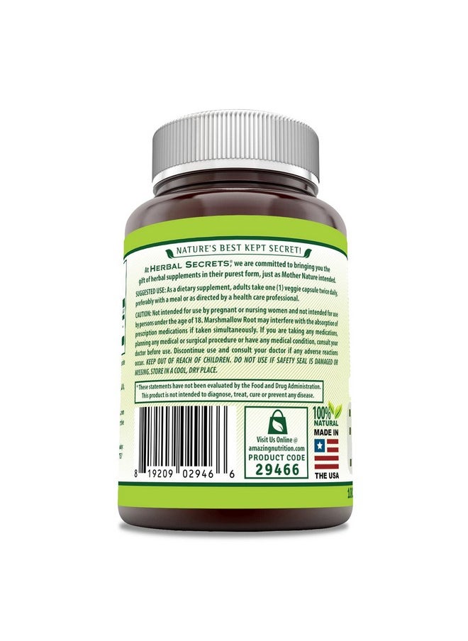 Herbal Secrets - Marshmallow Extract 480Mg 100 Veggie Capsules Dietary Supplement - Image 1