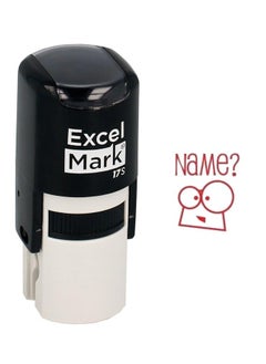 ExcelMark Xcelmark Self-Inking Round Teacher Stamp - Red Ink  - Image 1