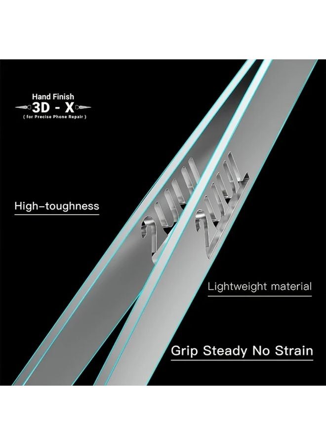 3D X Handheld Tweezers Model TW02 Anti Slip Grip Precision Metal Electronics Repair Tool - Image 4