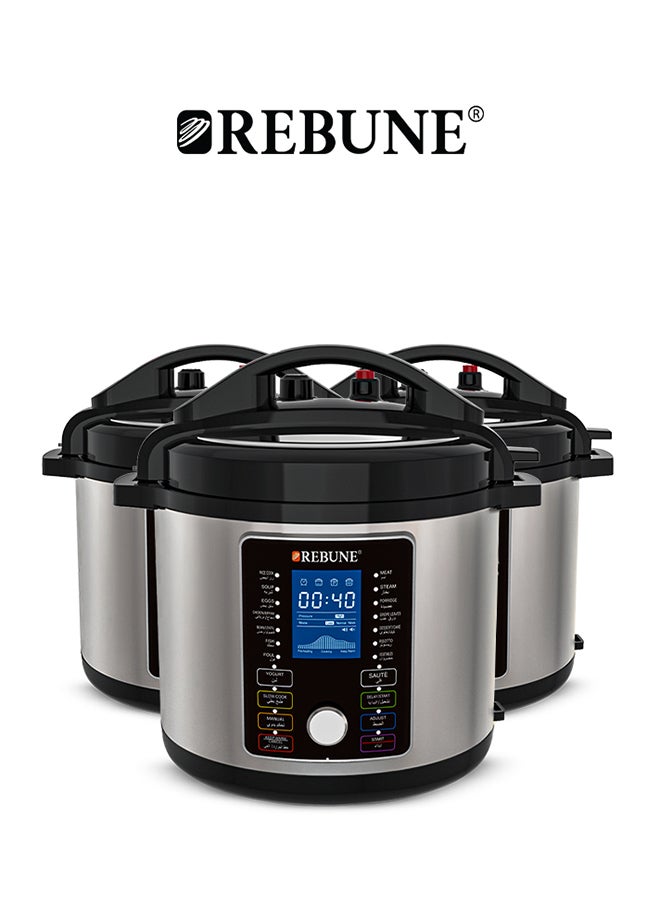 ريبون قدر ضغط كهربائي و قلاية زيت 2في1بسعة 8 لتر ,وبقوة 1200 واط 8 L 1200 W RE-11-051 - Image 4