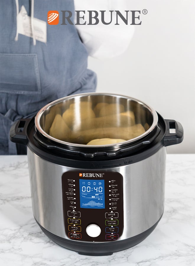 ريبون قدر ضغط كهربائي و قلاية زيت 2في1بسعة 8 لتر ,وبقوة 1200 واط 8 L 1200 W RE-11-051 - Image 2