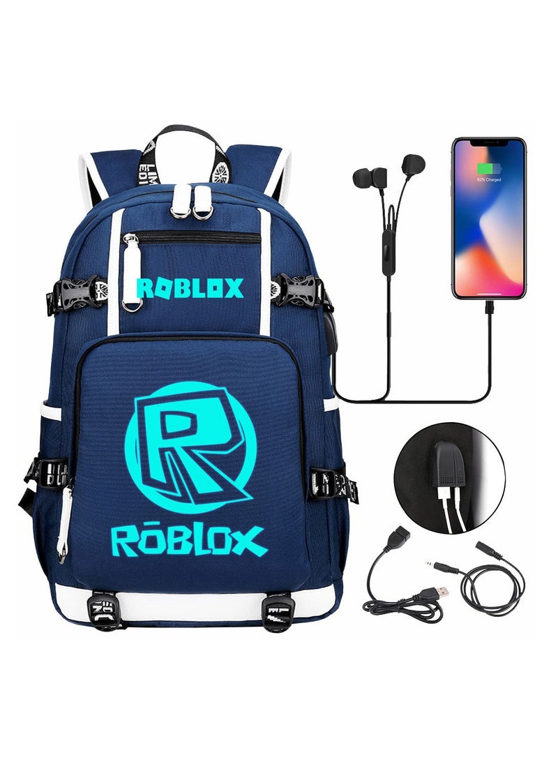 Roblox USB Earphones South Leisure Travel Backpack