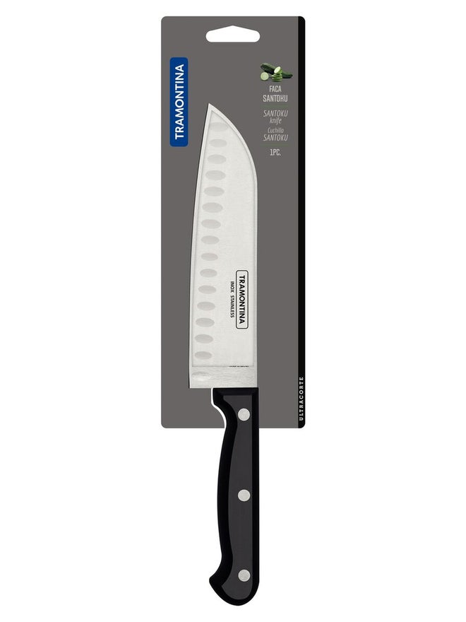 ترامونتينا سكين سانتوكو ترامونتينا ألتراكورت  بوصة بشفرة ستانلس ستيل ومقبض أسود من البولي بروبلين - Image 2