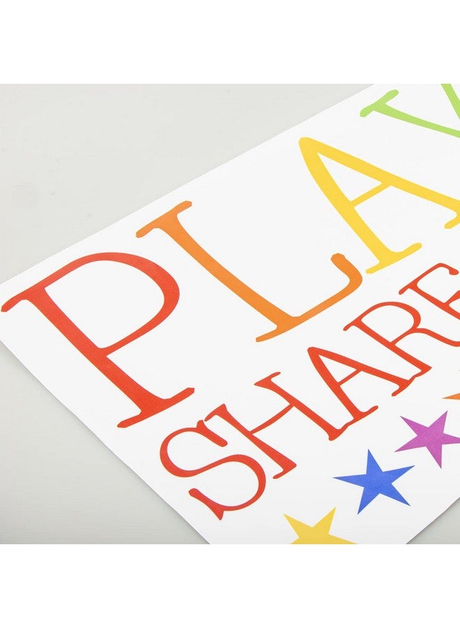 REMASS Playroom Wall Decor Kids Playroom Wall Decals Share Imagine Laugh DIY Wall Stickers for Nursery Playroom Decoration (Crazy Orange) - Image 4