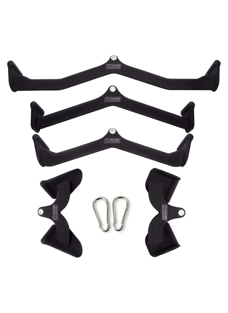 Generic pulldown attachments, Ergonomic Handle, Cable Machine for Back Strength Train, Rowing T-bar V-bar Pully Cable Machine Attachments, Apply to Bicep Curl Tricep pulldown  - Image 1