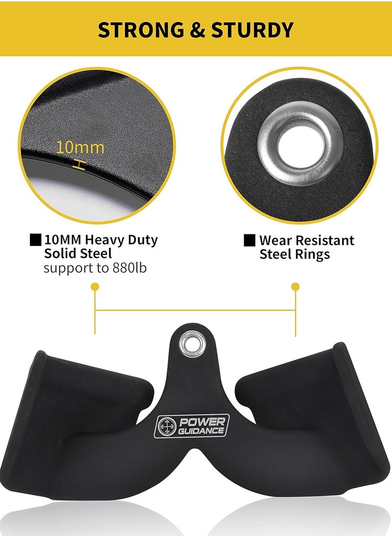 Generic pulldown attachments, Ergonomic Handle, Cable Machine for Back Strength Train, Rowing T-bar V-bar Pully Cable Machine Attachments, Apply to Bicep Curl Tricep pulldown  - Image 4