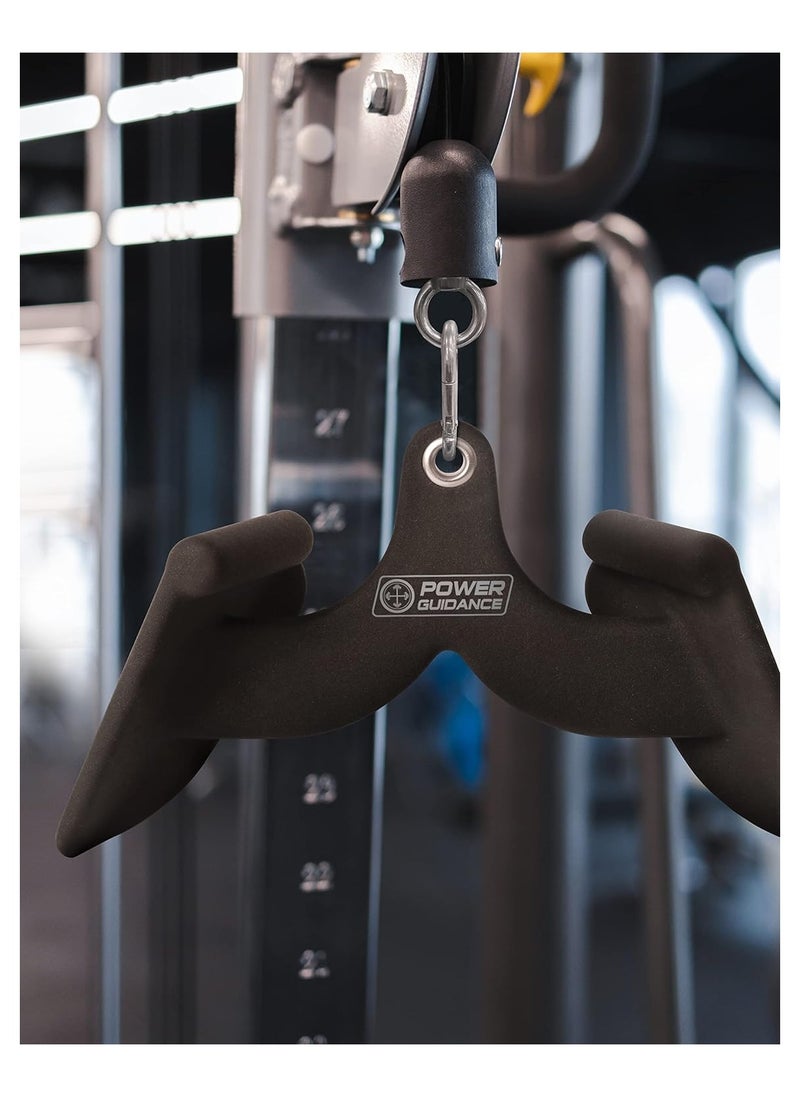 Generic - pulldown attachments, Ergonomic Handle, Cable Machine for Back Strength Train, Rowing T-bar V-bar Pully Cable Machine Attachments, Apply to Bicep Curl Tricep pulldown - Image 1