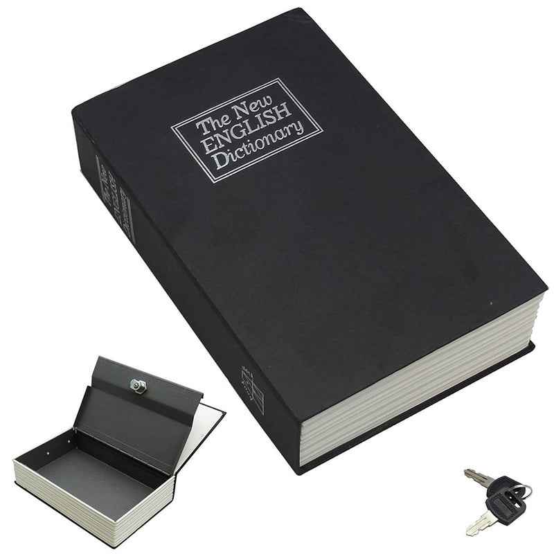 HLZY Book Safe Dictionary Style Iron Locker Jewellery Box Metal Hidden Secret Book Safe Security Dictionary Jewelry Locker Vault Box - Image 3