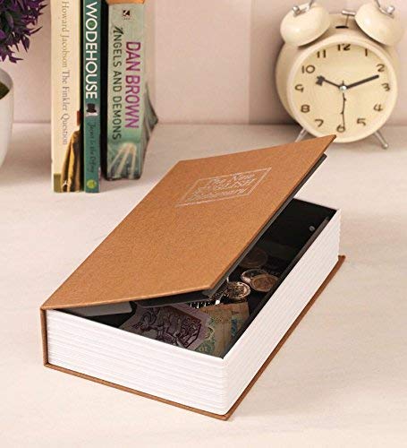 HLZY Book Safe Dictionary Style Iron Locker Jewellery Box Metal Hidden Secret Book Safe Security Dictionary Jewelry Locker Vault Box - Image 1