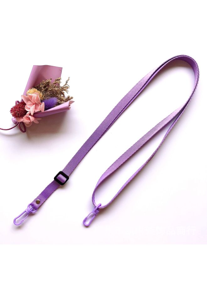 Adjustable Length Candy Solid Color Mobile Phone Case Strap Shoulder Strap Crossbody Bag Cup Camera Universal Mobile Phone Lanyard-Specifications Support Image Upload:Purple - Image 1