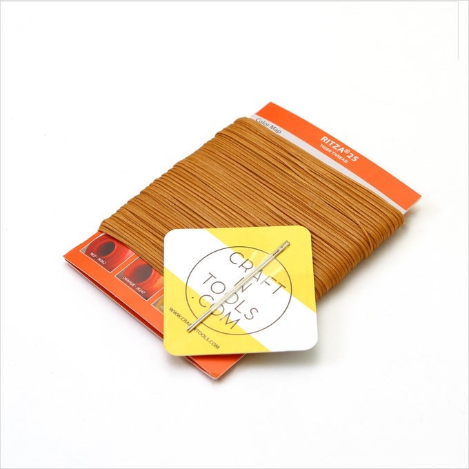 COLONIAL TAN 08MM RITZA 25 TIGER WAXED POLYESTER THREAD FOR LEATHER CRAFT
