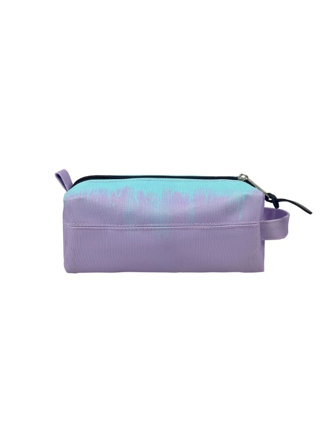 JUST HYPE Original Pencil Pouch - Lilac & Teal Drips - Image 2