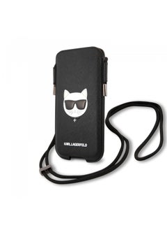 Karl Lagerfeld Karl Lagerfeld PU Saffiano Pouch With Choupette`s Head Large - Black [ KLHCP12LOPHCHK ]  - Image 2