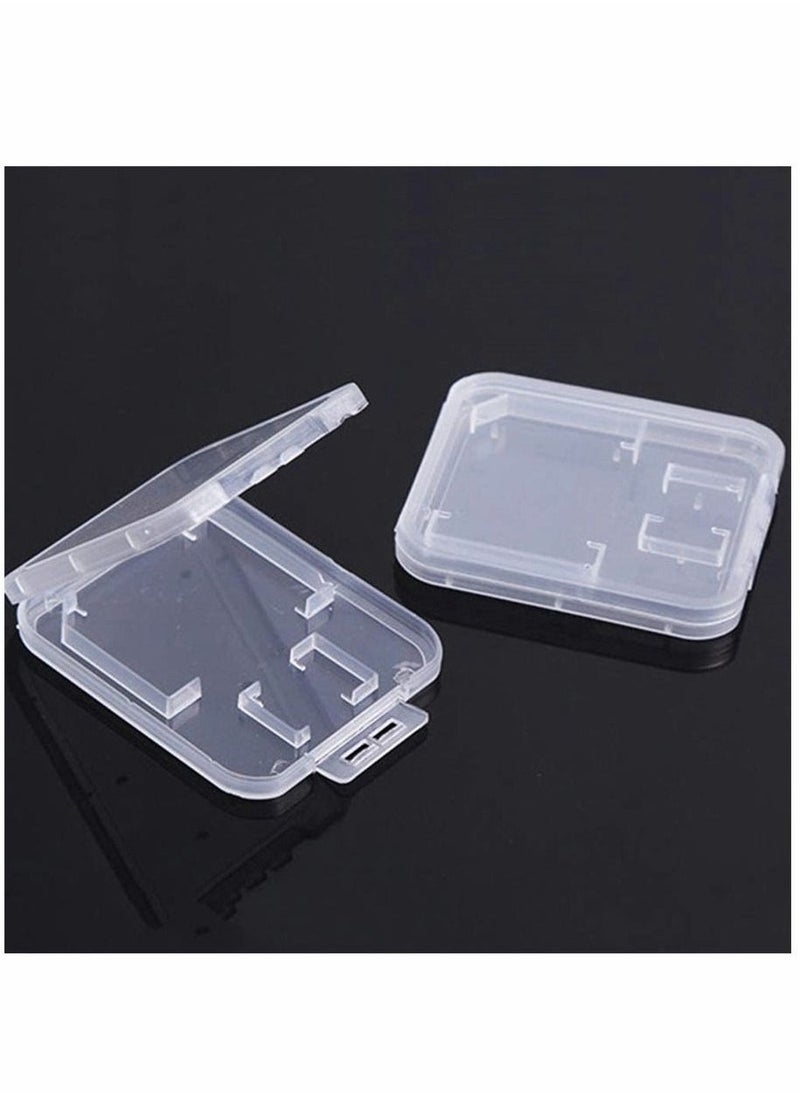 Generic - Memory Card Cases, Tf Single Card Small White Box, Big Card Small White Box, Clear Plastic Memory Card Case, for SD Micro SD T-flash Card, 10pcs - Image 1