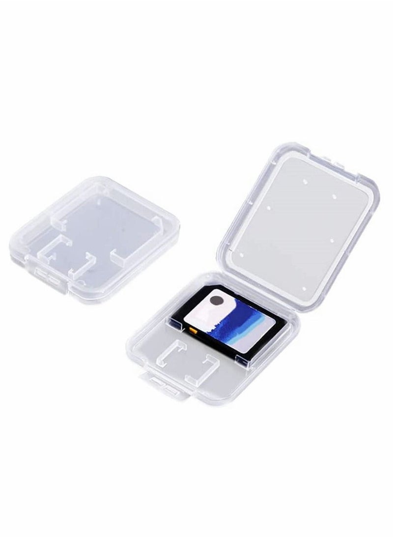 Generic - Memory Card Cases, Tf Single Card Small White Box, Big Card Small White Box, Clear Plastic Memory Card Case, for SD Micro SD T-flash Card, 10pcs - Image 1