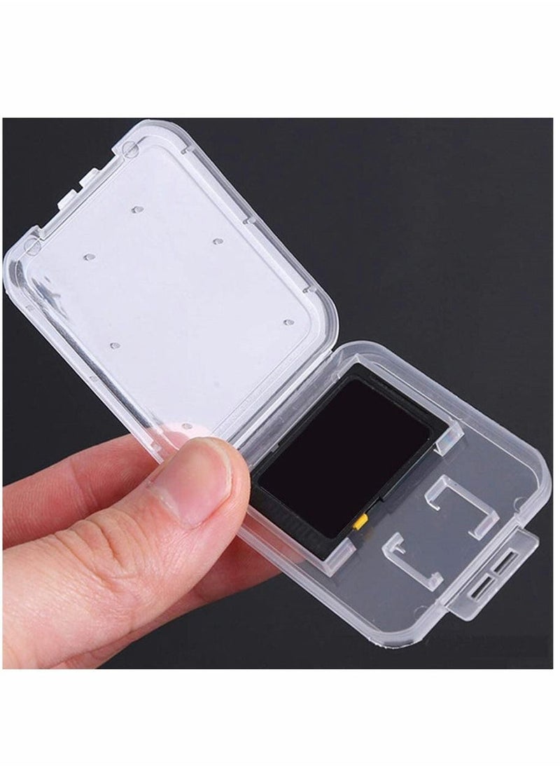 Generic - Memory Card Cases, Tf Single Card Small White Box, Big Card Small White Box, Clear Plastic Memory Card Case, for SD Micro SD T-flash Card, 10pcs - Image 1
