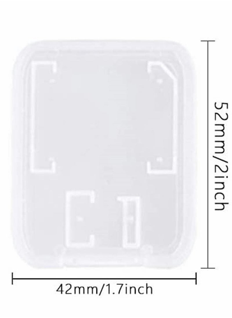 Generic - Memory Card Cases, Tf Single Card Small White Box, Big Card Small White Box, Clear Plastic Memory Card Case, for SD Micro SD T-flash Card, 10pcs - Image 1