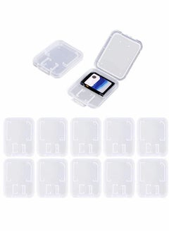 Memory Card Cases, Tf Single Card Small White Box, Big Card Small White Box, Clear Plastic Memory Card Case, for SD Micro SD T-flash Card, 10pcs