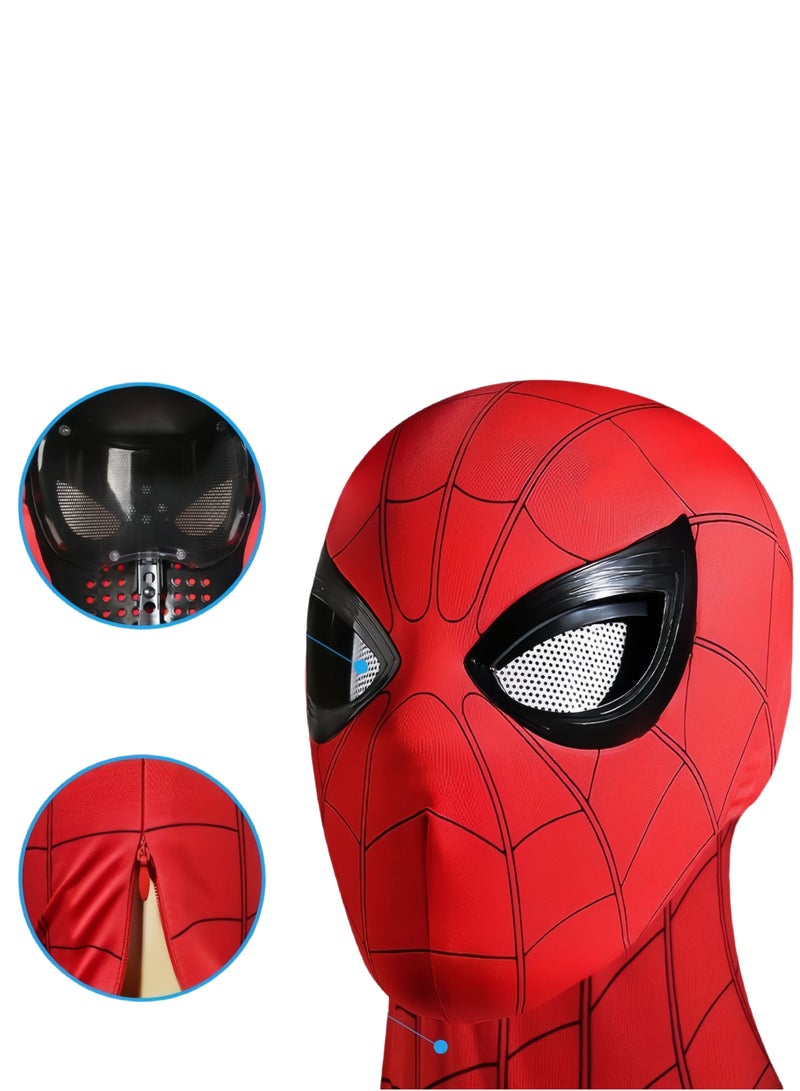 Mechanical Blinking Spider Hero Mask - Realistic Superhero Cosplay for Kids & Adults | Festivals, Comic Con & Birthday Parties | Adjustable Fit  - Image 4