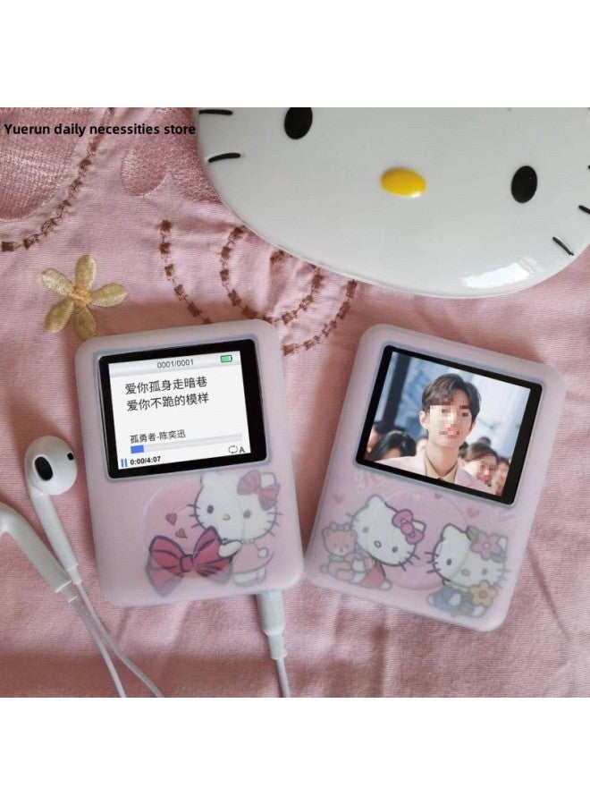Mp3 Music Player OTG Cute Mini Walkman With Screen MP4 Student Running E-Book-Body Color:Pink [with External Speaker] Can Insert Card-Memory Capacity:128g [data Cable + Dual Otg + Color Film]