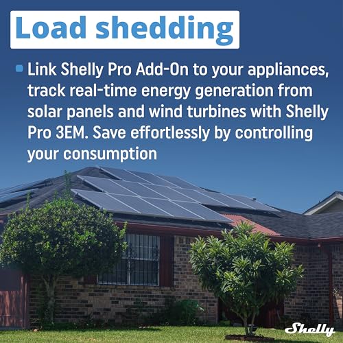 Shelly ملحق مفتاح شيللي برو 3EM | ملحق برو 3EM جهات اتصال جافة تركيب على سكة DIN | أتمتة المنزل | تطبيق iOS Android | لا حاجة إلى محور | الألواح الشمسية | توربينات الرياح - Image 4