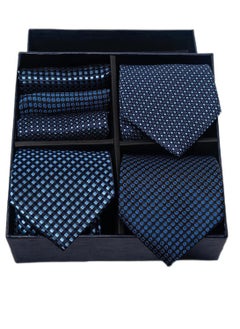 6pcs men's gift box set 3 ties 3 chest scarves fashion business tie square scarf set