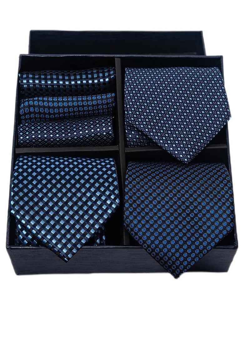 Generic - 6pcs men's gift box set 3 ties 3 chest scarves fashion business tie square scarf set - Image 1