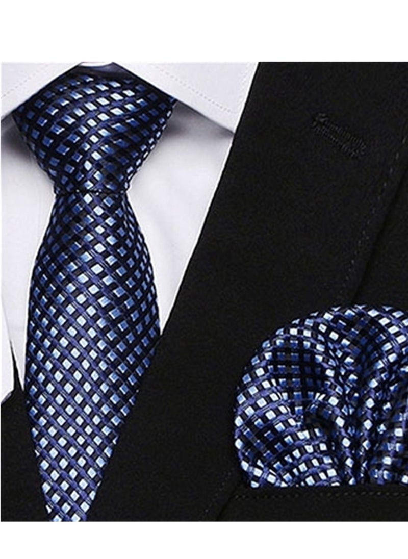 Generic - 6pcs men's gift box set 3 ties 3 chest scarves fashion business tie square scarf set - Image 1